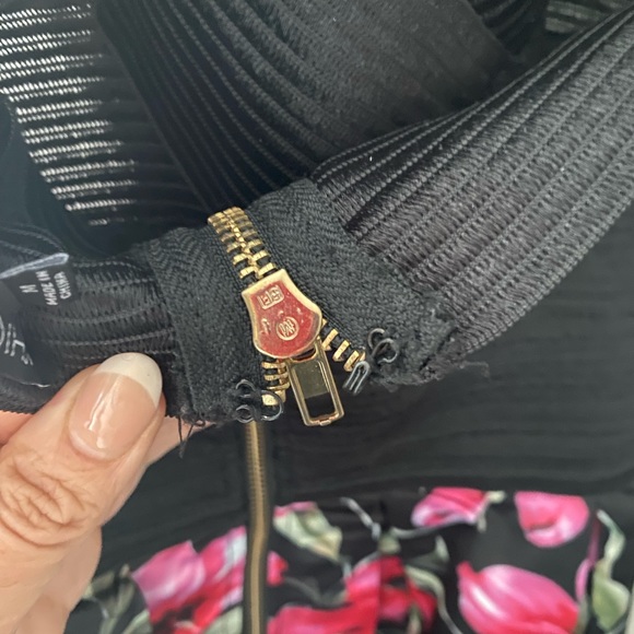 Fashion Nova- black bandage tube top, floral skirt, size medium. - Picture 6 of 8